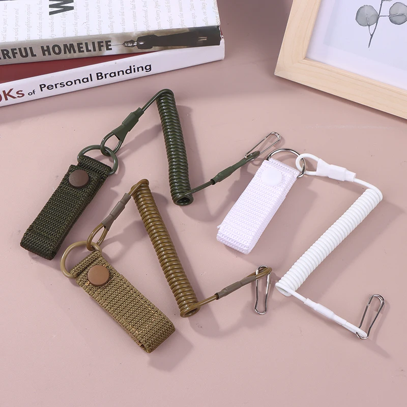 

Открытый анти-потерянный эластичный ремешок, противоугонный противорезной пружинный ремень безопасности, веревка, брелок для ключей, аксессуары для фонарика