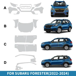 For Subaru Forester 2022-2024 Car Paint Protection Film Pre-cut Body Sticker Anti-scratch Bra Kit Accessories Clear TPU Styling