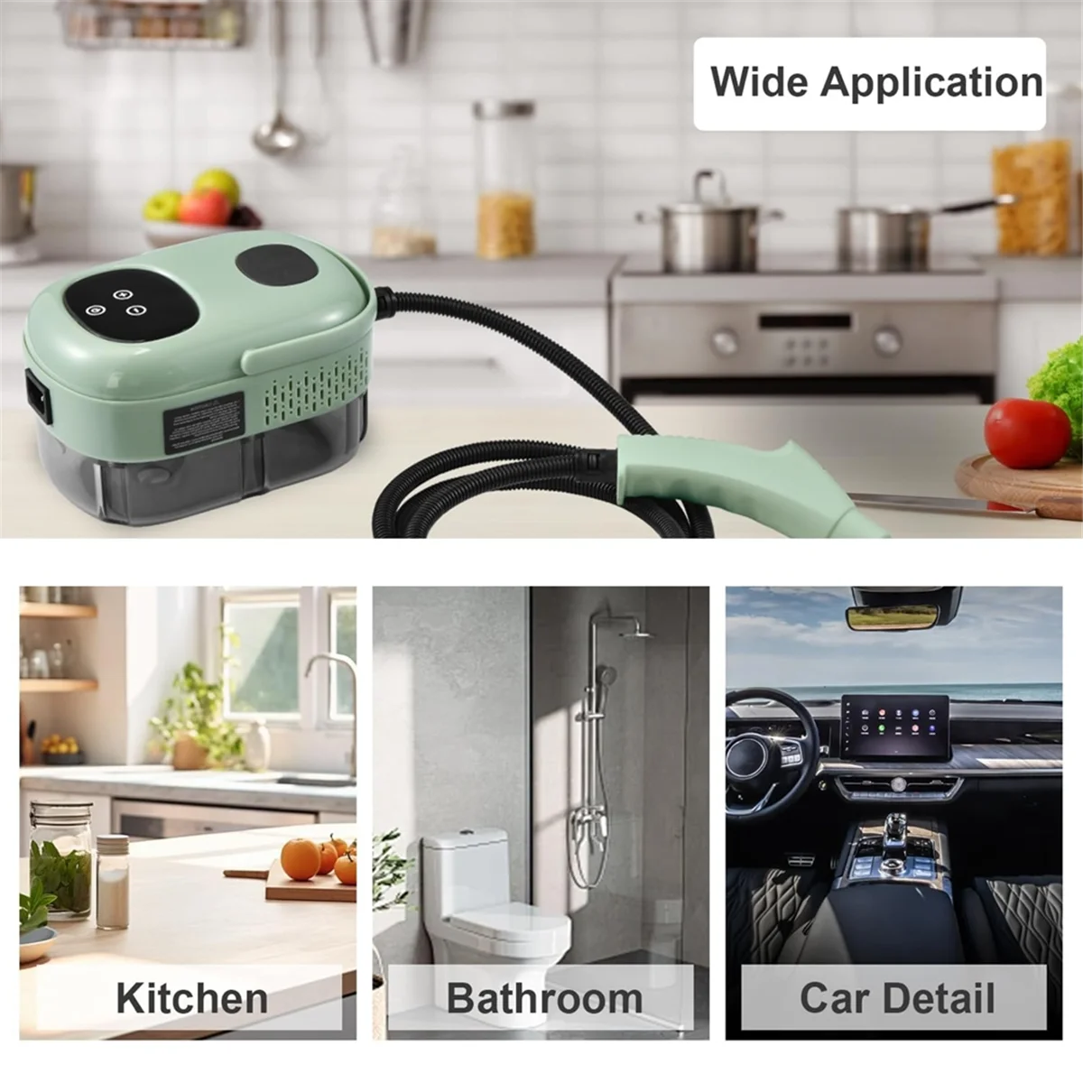 Handheld Steam Cleaner Steam Shot Cleaner 2500W High Temperature Steamer for Home , Kitchen, Bathroom EU Plug A