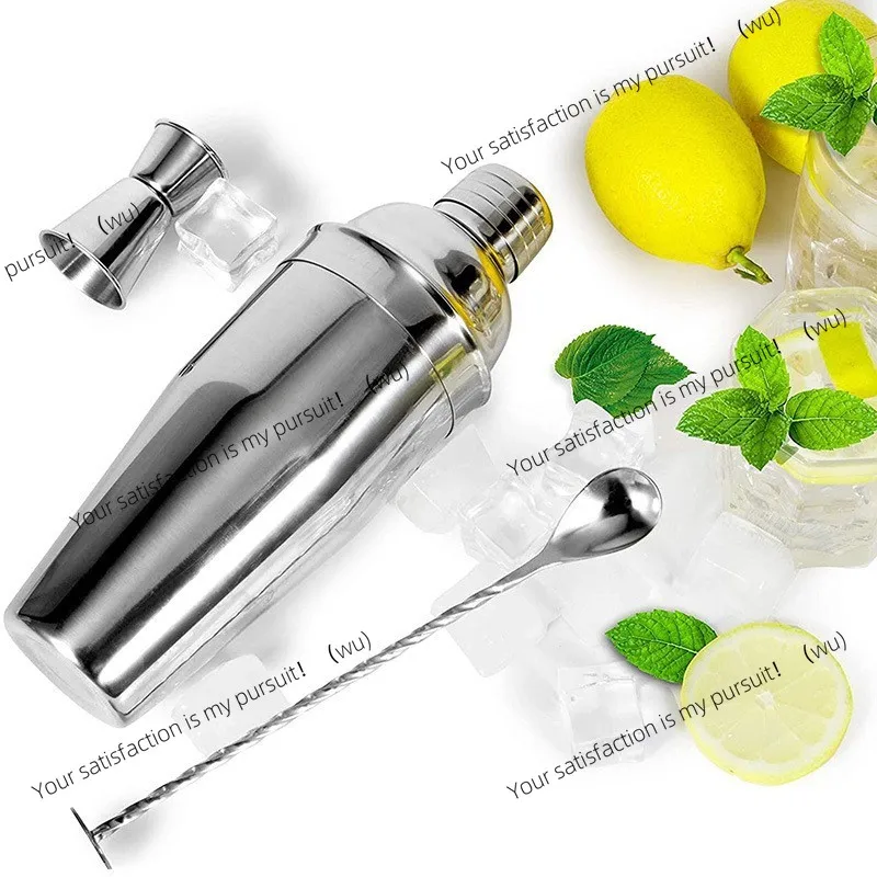Stainless steel shaker, European cocktail shaker, three-stage wine set, bar tool shaker