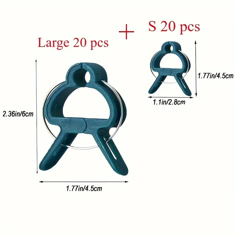 40PCS Green Gardening Plant Ring Clips, Plant Fixing Clips, Gardening Clips, Plant Fastening Clips, Garden Ties