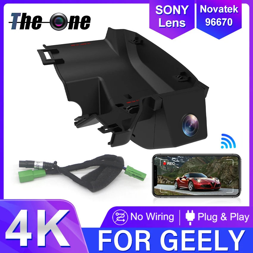 New! 4K Car DVR Wifi Video Recorder UHD Dash Cam Camera For Geely Tugella 4WD Xingyue FY11 2020-2025,Dashcam For Geely Tugella