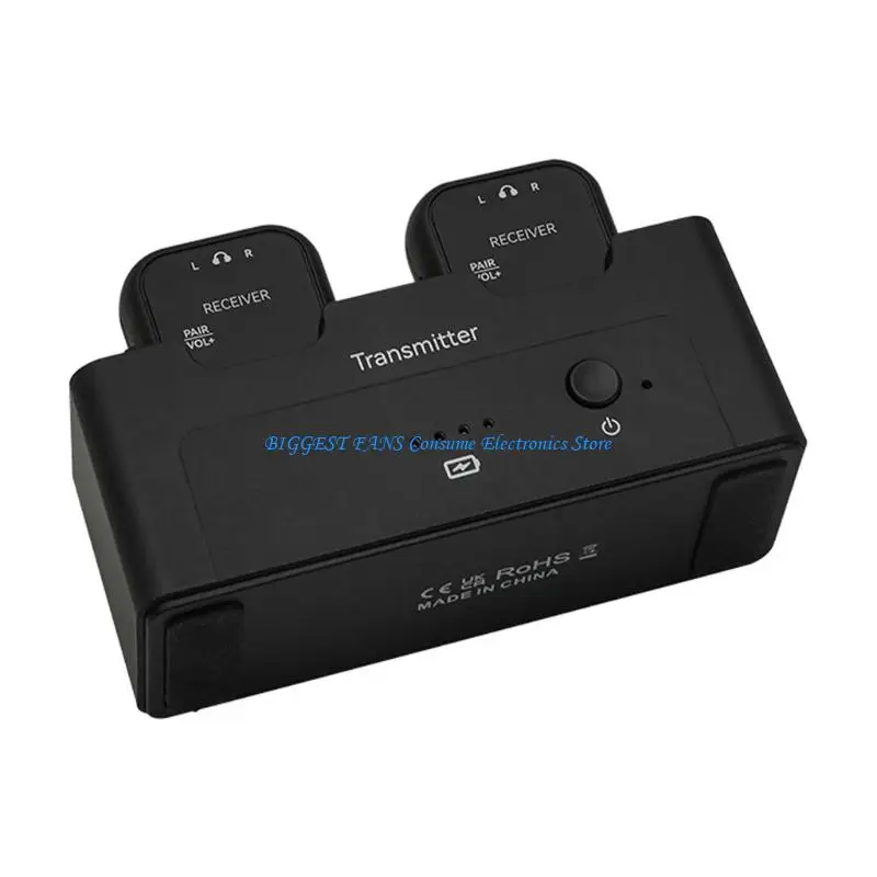 

Rechargeable Wireless Transmitters Receiver Double Device Syncs for Professional Sound Monitoring
