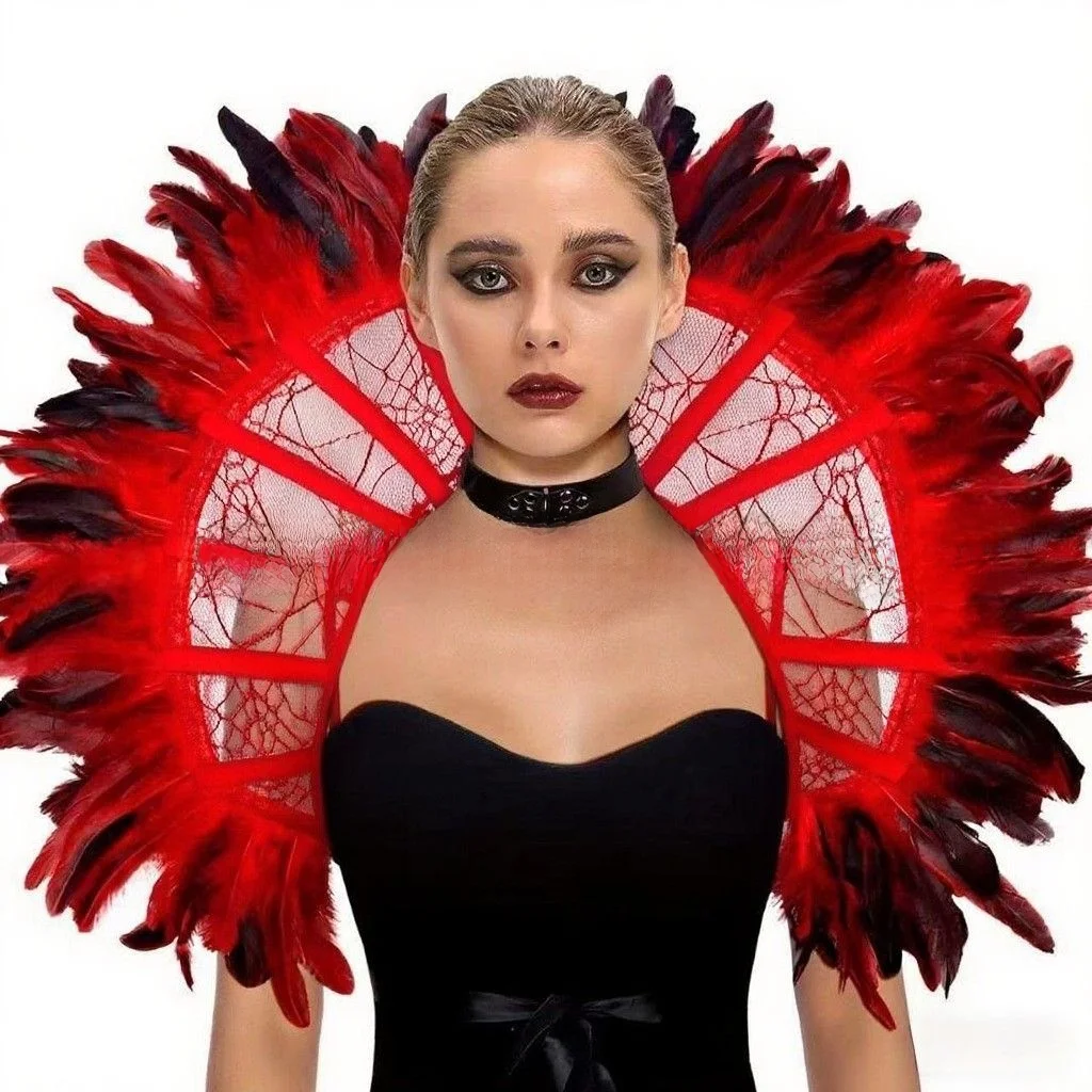 عباءة دانتيل لولين مع هيكل عظمي من نيلين على شكل كرة زي نسائي ملابس عرقية أداء المسرح Dr #1