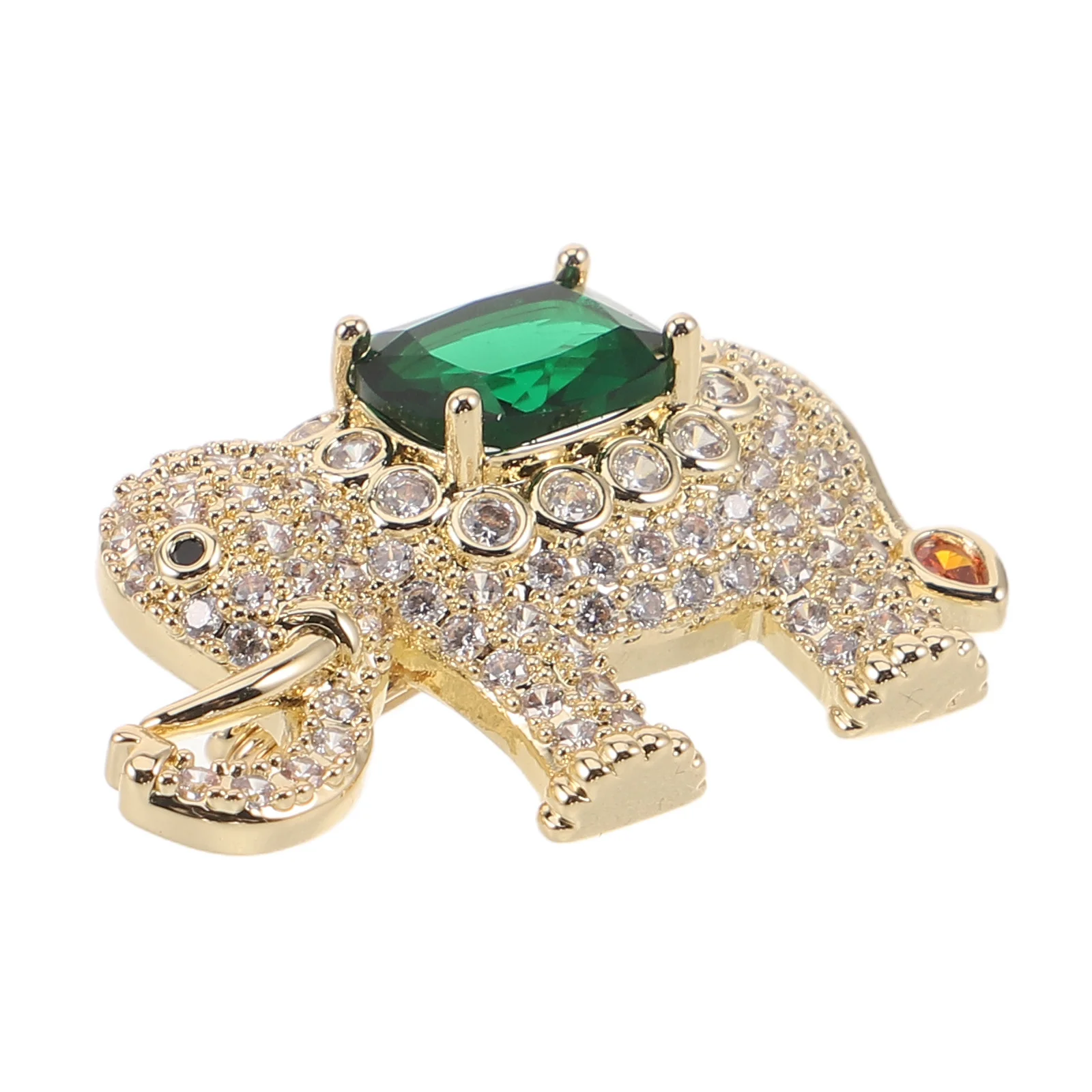 

Mini Elephant Brooch Sparkly Rhinestone Pin Copper Lapel Jewelry For Dress Suit Scarf Shawl Coat Blazer Wedding Party