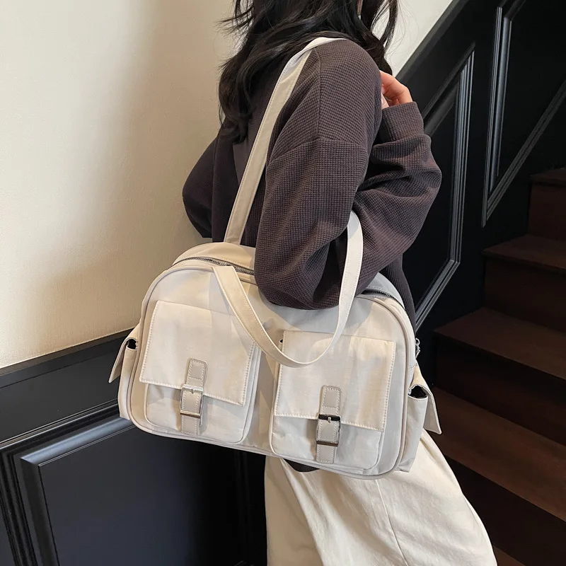 

Casual Fashion Handbag Large Capacity Underarm Bag Nylon Shoulder Bag Multi-pocket Tote Bag Ladies Daily