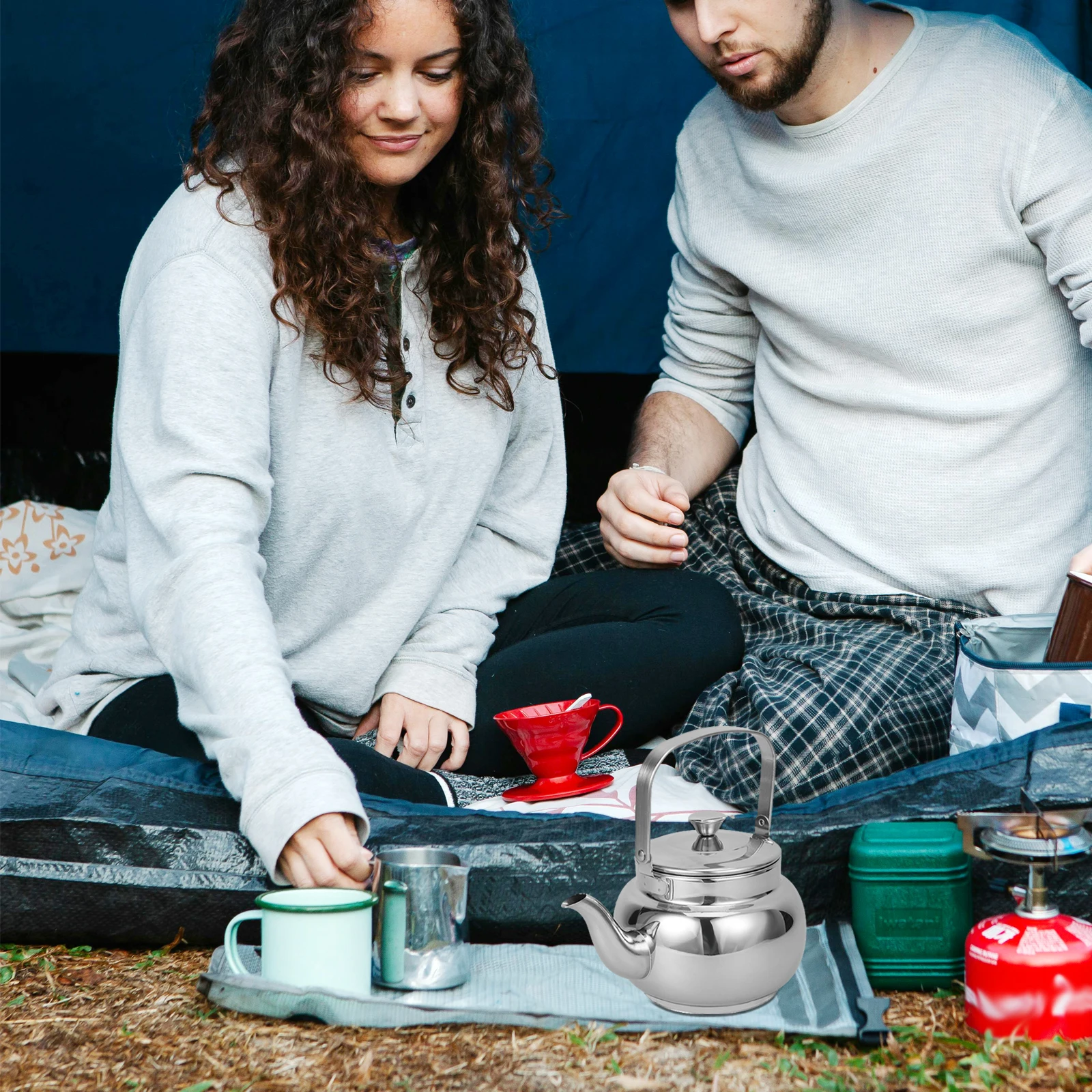 

Stainless Steel Teapot 1 5L Gold Kettle for Home Kitchen Camping All Stove Tops Induction Gas Wide Use Tea Drinks Safe Handle