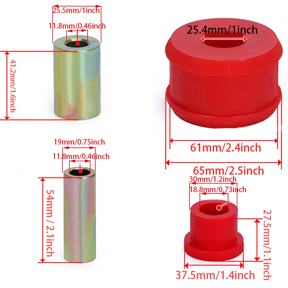 Car Front Lower Control Arm Solid Polyurethane Bushings Kit For VW Golf For VW Jetta MK2 MK3 MK4 85-06