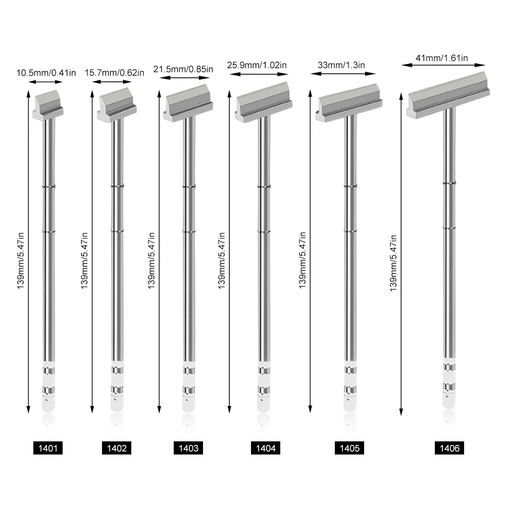 Puntas de soldador serie T12, modelo de espátula de 140mm, cabezal de soldadura de calentador de repuesto para herramienta de soldadura T12