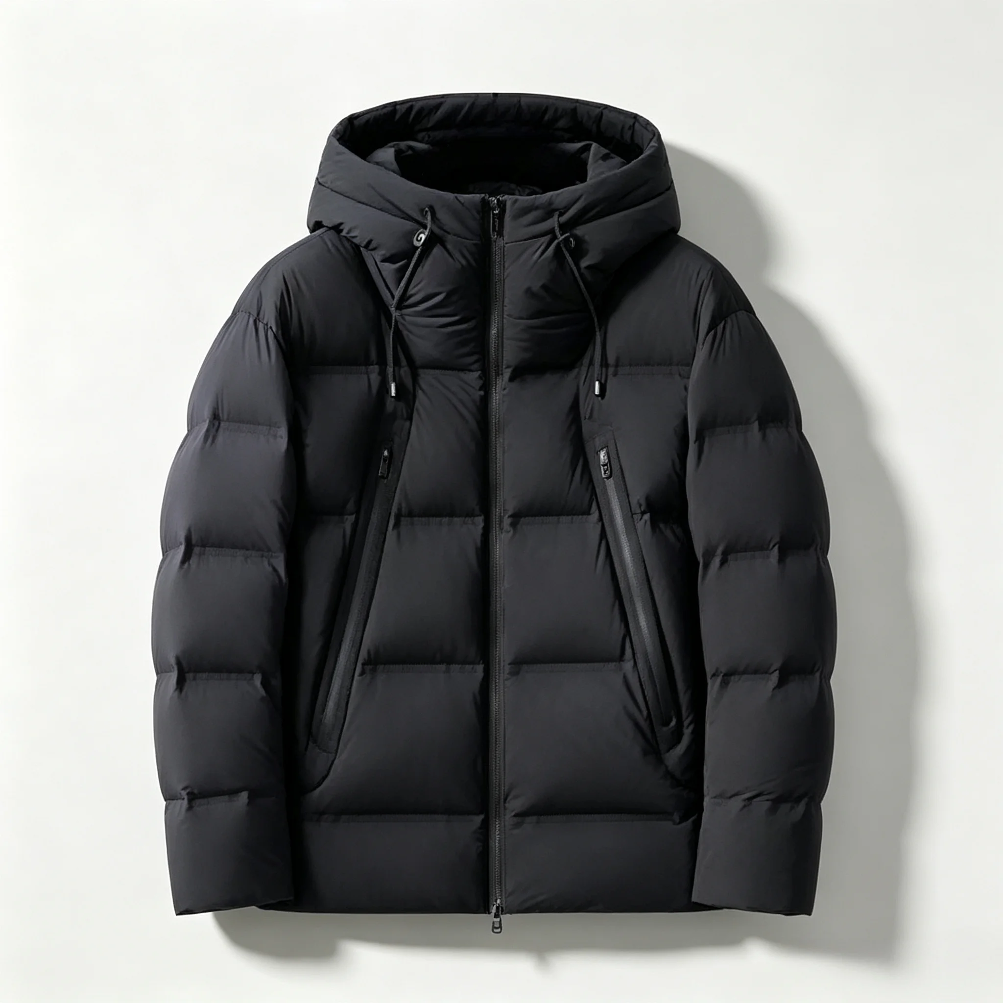 High-End High-Loft Hooded 90% Duck Down Jacket Men Women Winter Warm Puffer Coat Loose Casual Thick Down Parka Outerwear