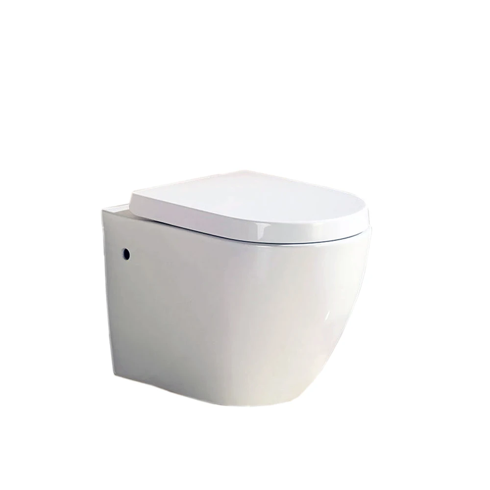 Ceramic cheap wall-mounted toilet bowl integrated soft seat set wall-mounted toilet