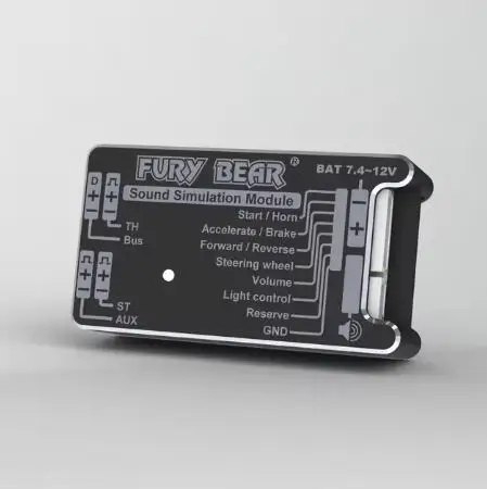 Fury Bear Sound & Light Simulation System 1/14 For Tamiya Lesu For Scania Man Actros Volvo Car Parts Rc Truck Trailer Tipper