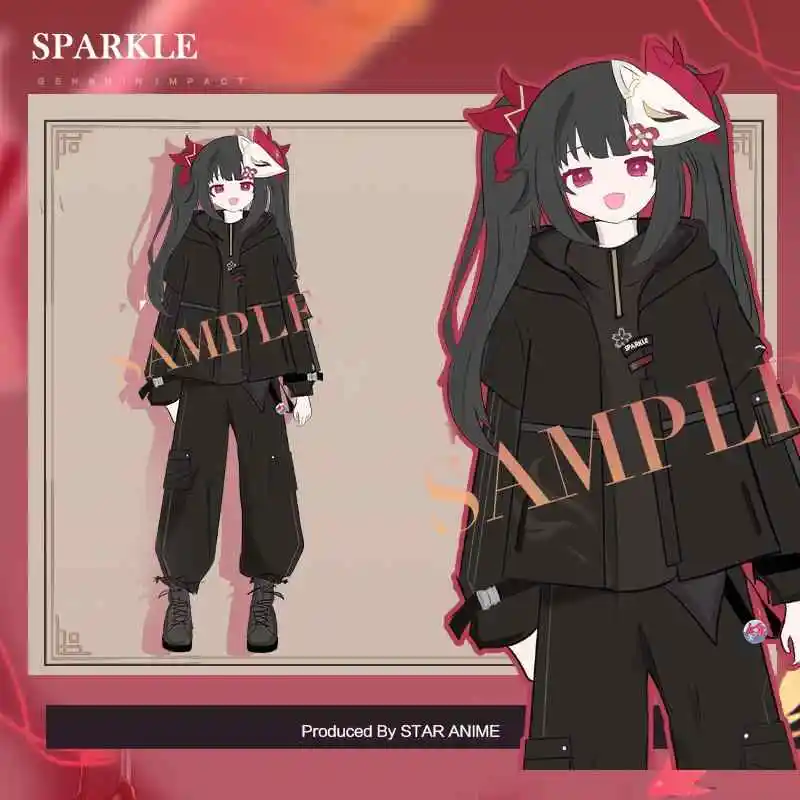 Anime Sparkle Honkai: Star Rail Fashion Daily Casual Hoodies Tops Unisex Coat Pants Student Springs Autumn Jacket Trousers Set