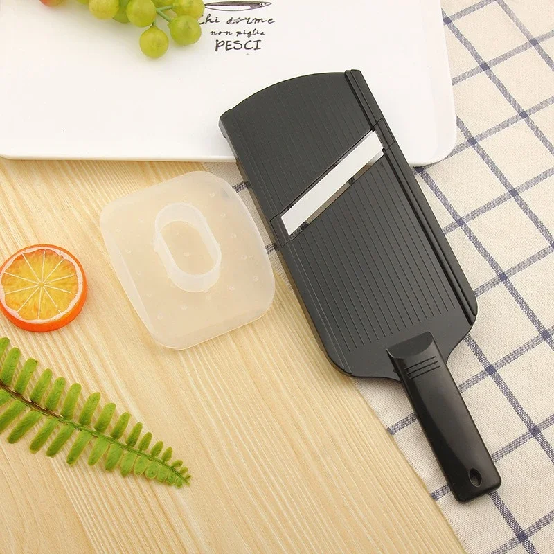 Manual Vegetable Slicer, Stainless Steel Blade Potato Cucumber Slicer, Handheld Fruit Cutter for Kitchen