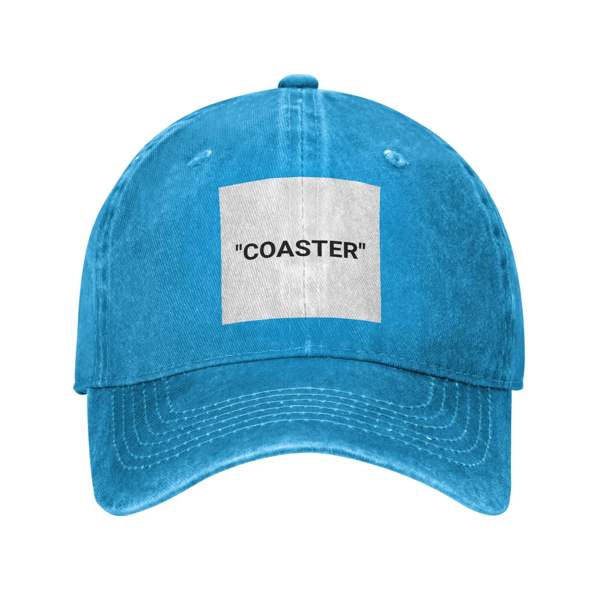 Coaster Quotation Marks Denim Fabric Cap Casual Baseball Caps Adjustable Hat Summer Unisex Baseball Hats
