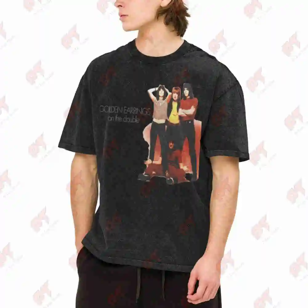 Golden Earring On The Double Vintage Washed Tee Pure Cotton T-Shirt