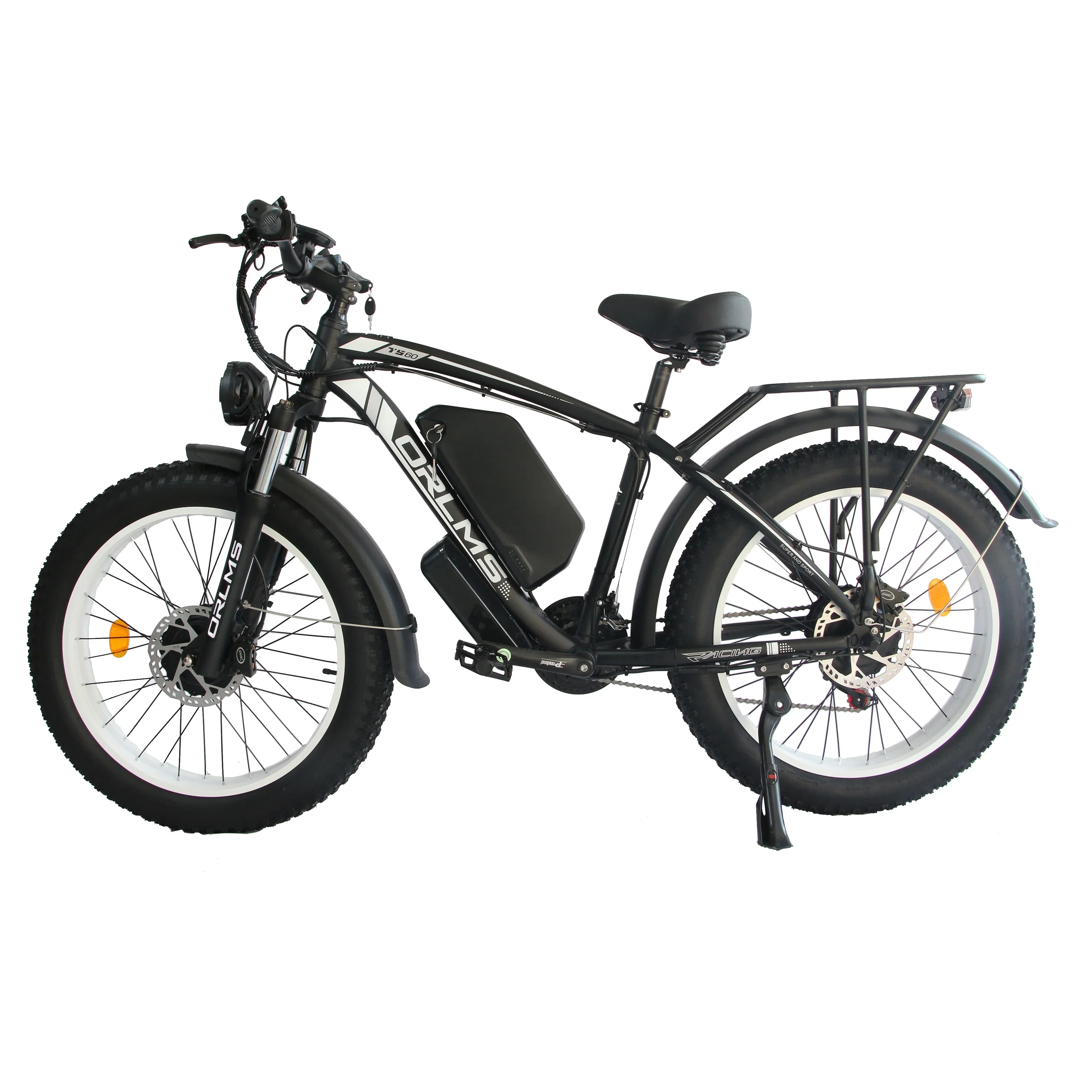 

ORLMS 26-дюймовый электровелосипед TS60 для взрослых, 1000 Вт * 2, 60 В, 25 Ач, аккумулятор, электрический велосипед, 26-дюймовая вездеходная шина, электронный горный велосипед