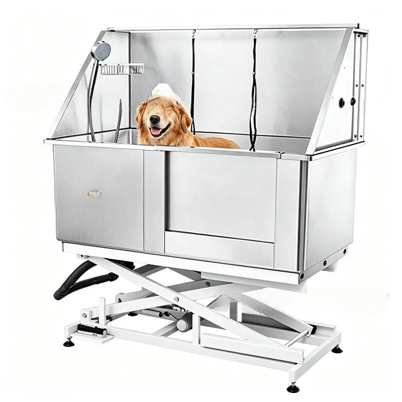 Electric Lift Pet Bath 50 Inch Stainless Steel Dog Wash Cat and Dog Universal Pet Store Commercial Pet Bath