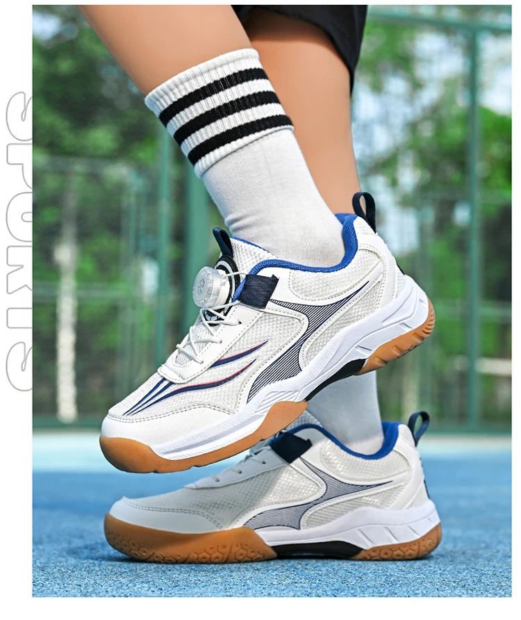 Atmungsaktive Tischtennisschuhe für Kinder Leichte Rutschfeste Outdoor-Badmintonsneaker Sporttrainingsschuhe für Jungen – Detail 8