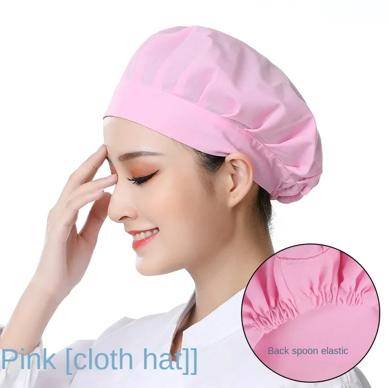 Cotton Female and Male Factory Cloth Cap Chef Hat Kitchen Dust-proof Breathable Sanitary Cap Dust-free Hat