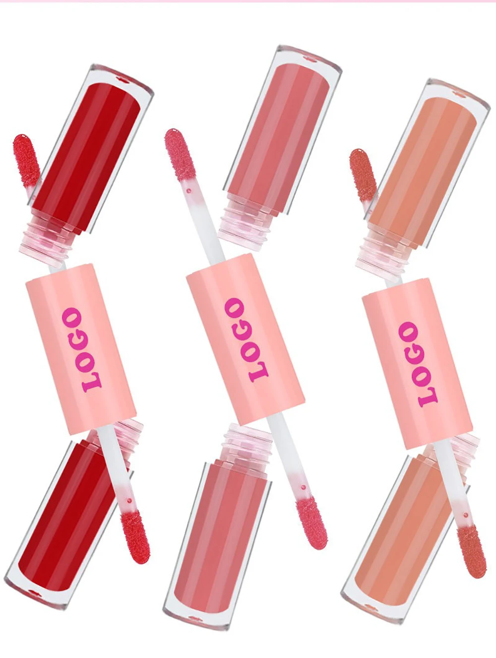 Private Label 2in1 Liquid Lipstick Gloss Custom Logo Moisture Lipgloss Mirror-Finish Fade-Resistant Transfer-Proof Matte Makeup