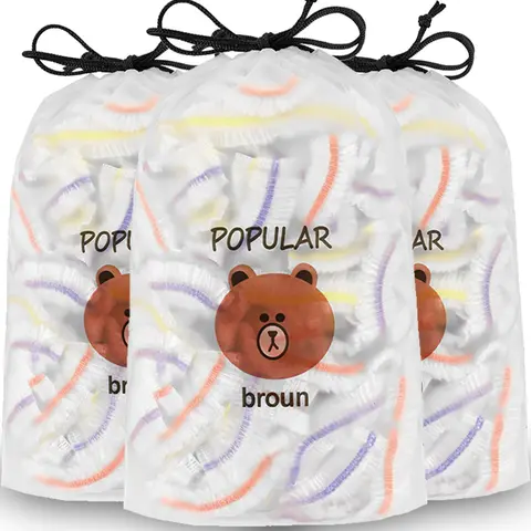 재사용 가능한 일회용 식품 커버 다채로운 탄성 플레이트 과일 커버 뚜껑 신선 유지 식품 랩 가방 커버 주방 악세사리