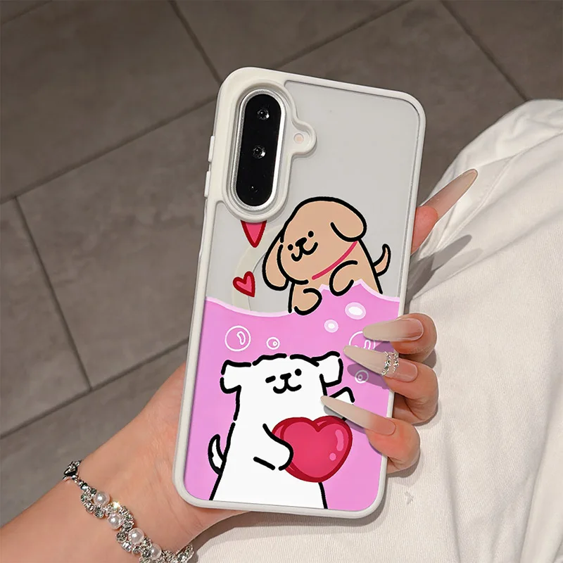 Funny Maltese Magnetic Phone Case For Samsung Galaxy S26 Ultra S25 Plus S24 FE S23 S22 A17 A57 A16 A15 A37 A56 A35 A26 Case