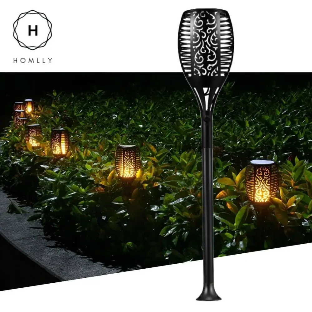 Gardi Hollow Solar LED Dancing Flame Standing Torch Light