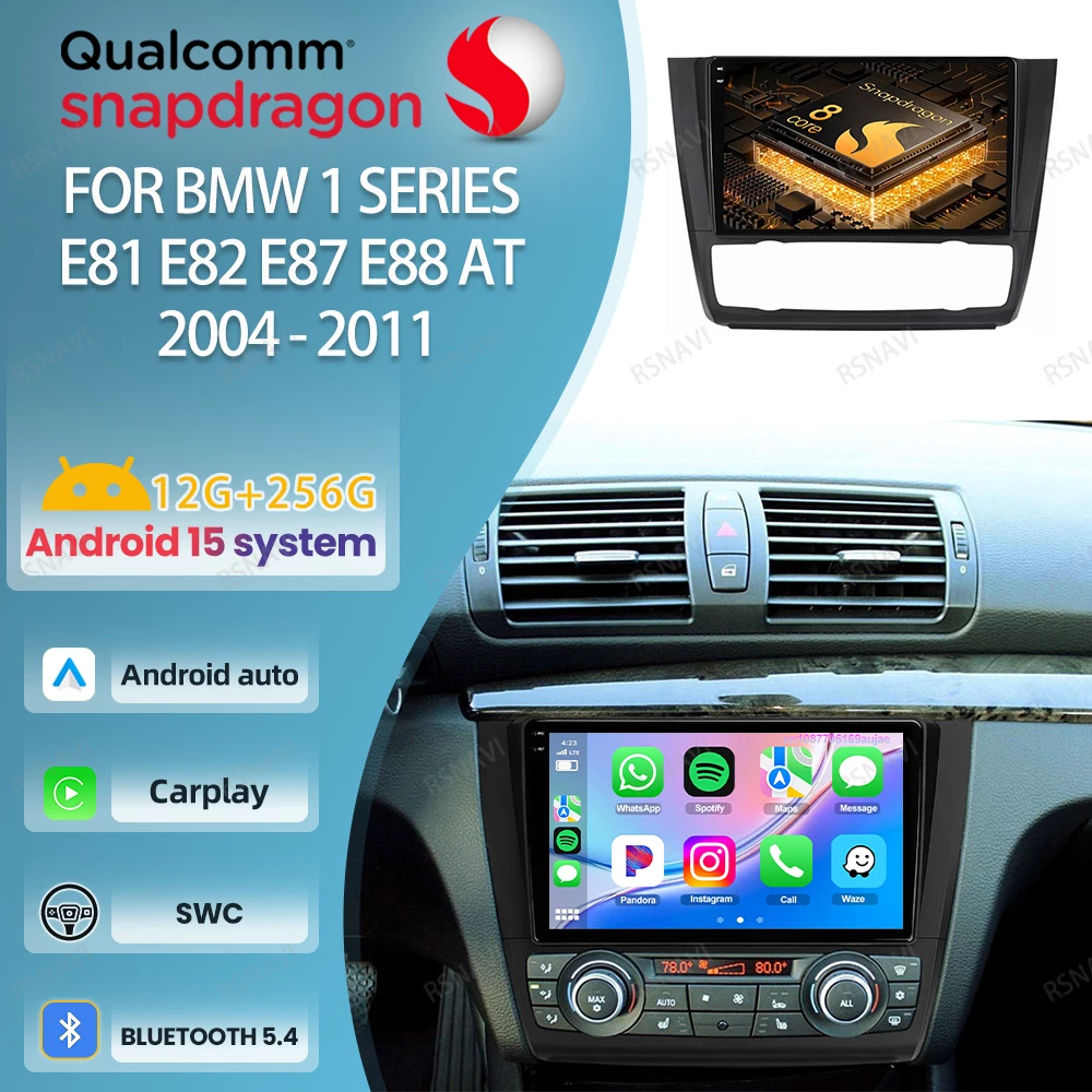 

Автомобильный радиоприемник Android 15 для BMW 1 серии E81 E82 E87 E88 AT 2004-2011 стерео мультимедийный проигрыватель Viedo головное устройство GPS авторадио DVD