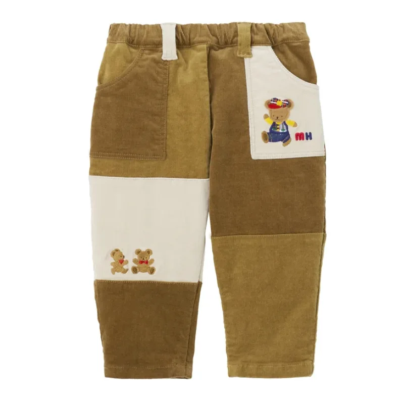 Autumn Children\'s Pants Cartoon Bear Corduroy Casual Pant Korean Kids Clothes Baby Boy Clothes Roupa Infantil Pantalones Bottom