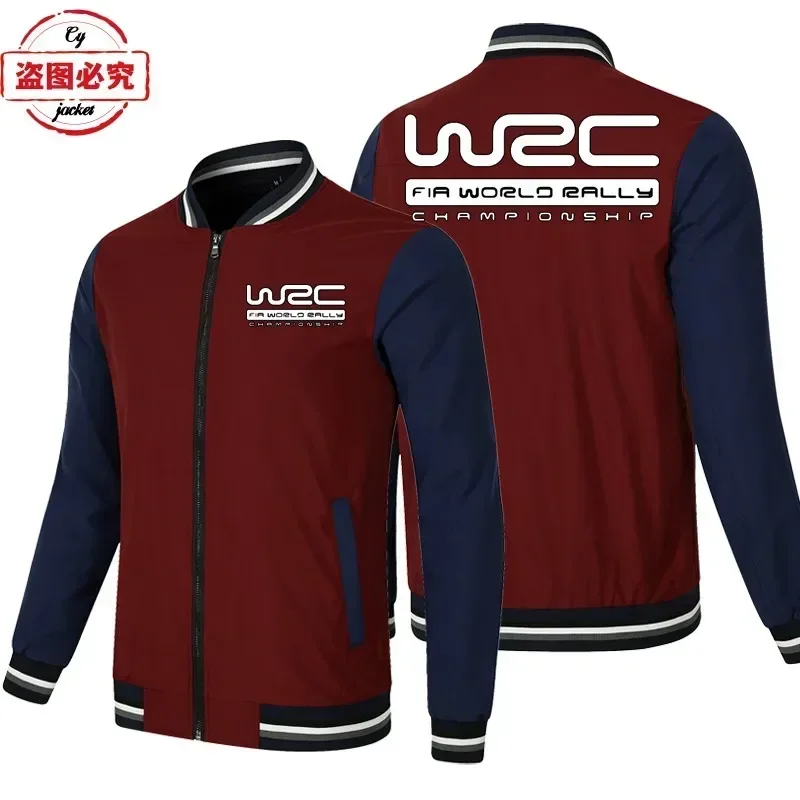 Eu size World Championships WRC Rally Logo Jacket Loose Long Sleeve Men's Color Matching Top Baseball Uniform Sports Jacket