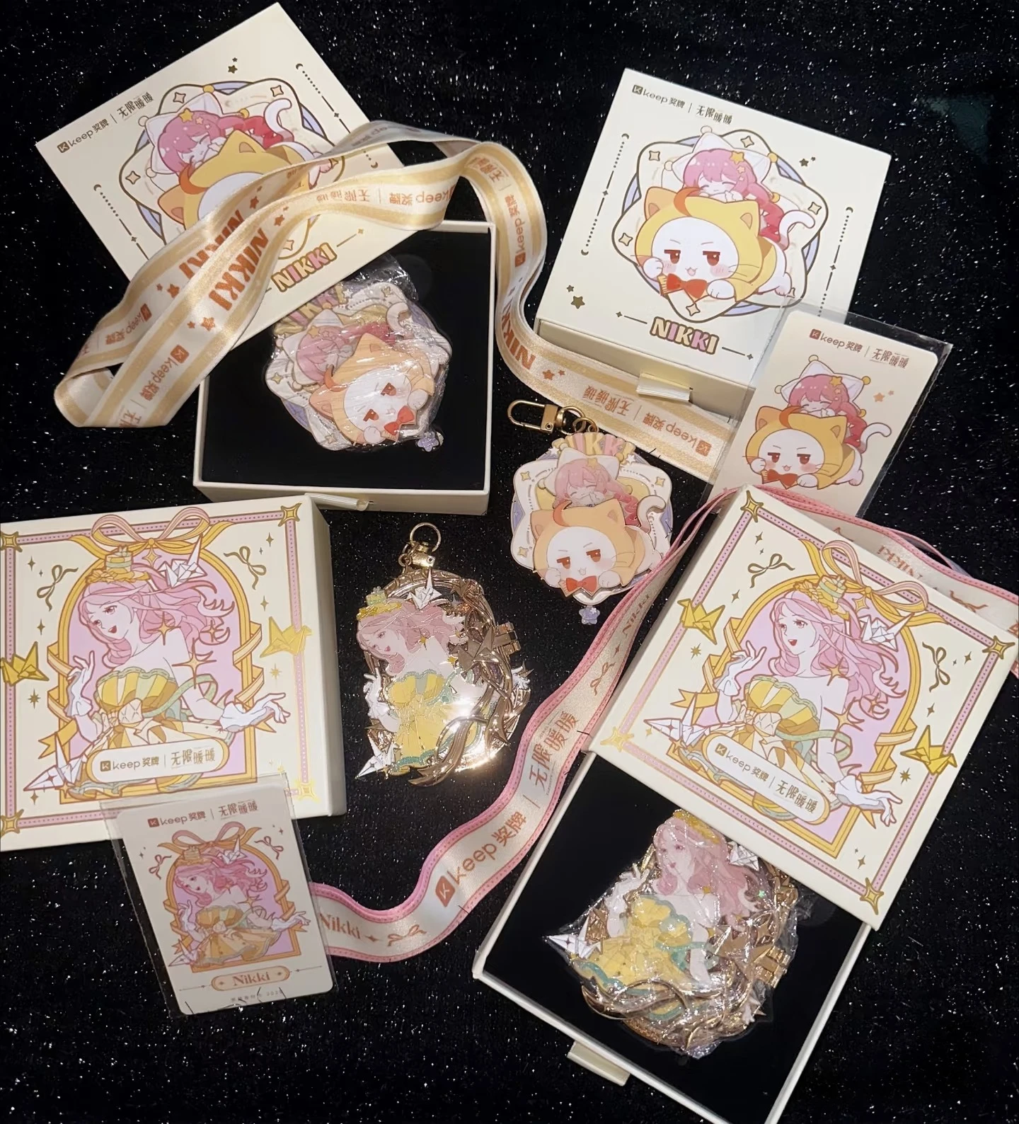 

Official Genuine Game Infinity Nikki X Keep Cosplay Zinc Alloy Metal Medal Magnetic Badge Gift Box Plush Bag Keychain in Stock