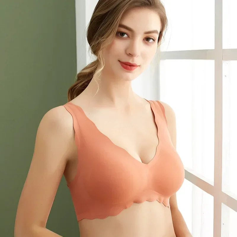 French Sexy Push Up Design Bras Clothes For Women Underwear Lingerie Seamless Wire Free Female Bralette Tops ropa mujer