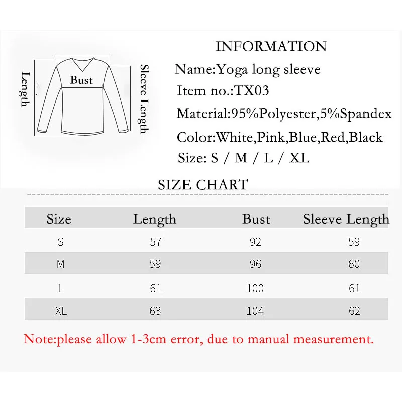 Yoga Shirts for Women Long Sleeve Loose Breathable T-shirt Quick Dry Fitness Top Sports Running Gym Sportswear Solid Color Mujer