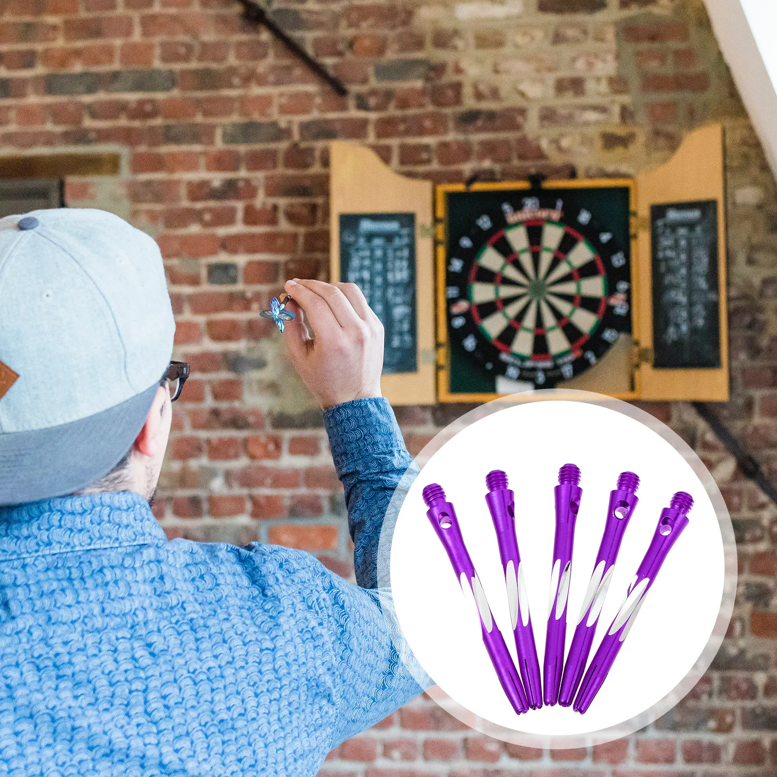 

5 шт. Стандартные стержни для дротиков из алюминиевого сплава с резьбой 2BA, с рифленой нескользящей поверхностью, сменные аксессуары для дротиков