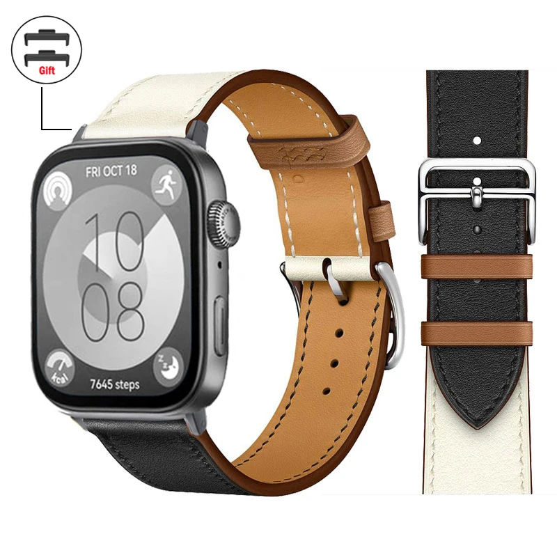 Lederen Horlogeband Voor Huawei Horloge Fit 3 Band Vervanging Sport Polsband Retro Smart Armband Huawei Fit 2 Fit3/2 Accessoires