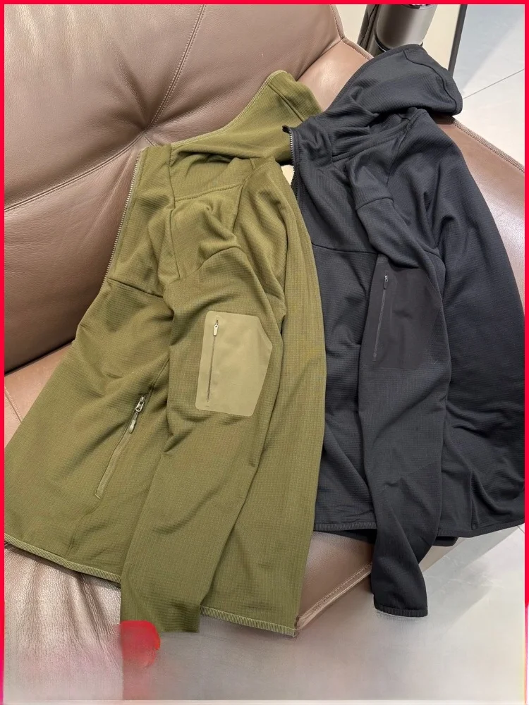 

Men's Warmth Inteated Fce Hooded Jaet Autumn Winter Outerwear Stand Fit Polyester Fiber Zipper Closure Color