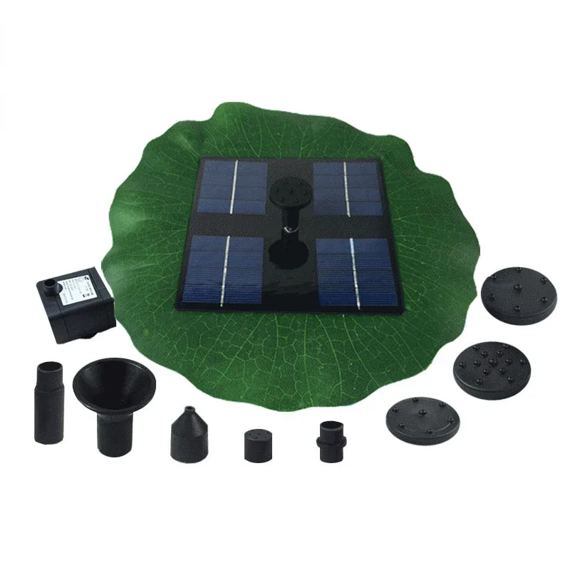 Lotus Leaf Solar Power Fountain Close To Nature  solar floating fountain with Lotus leaf for garden decorate