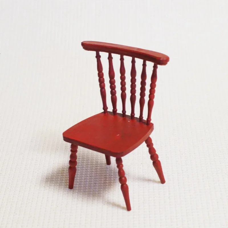 1:6 Bjd Blyth Soldier Lol Doll House Model Furniture Accessories Solid Wood Retro Backrest Chair Scene Prop Can Customize Colors