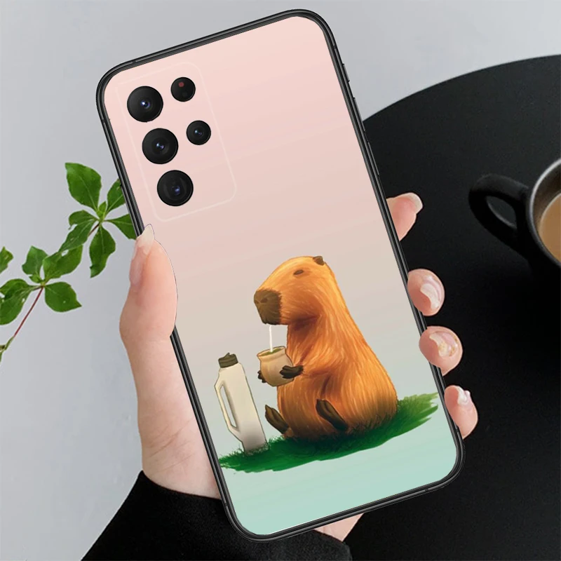 Cartoon Capybara Phone Case For Samsung A35 A55 A54 A15 A25 A05s A05 A22 A24 A52 A33 A34 M34 M14 M54 M23