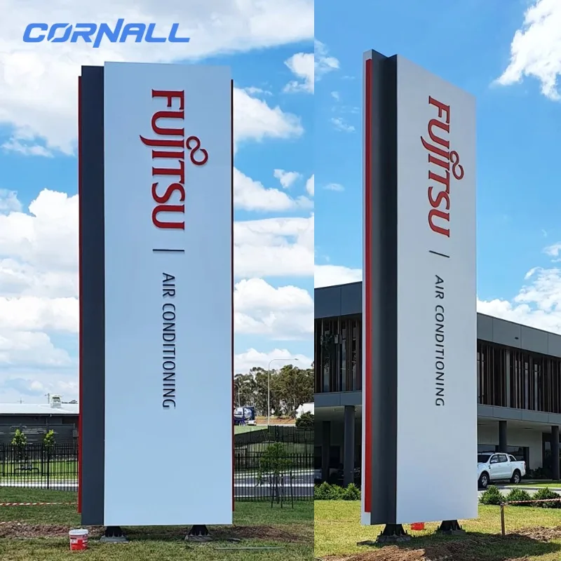 

2025City Street Publicity Solar Energy Pylon Sign Outdoor Advertising Led Lit Standing Light Box