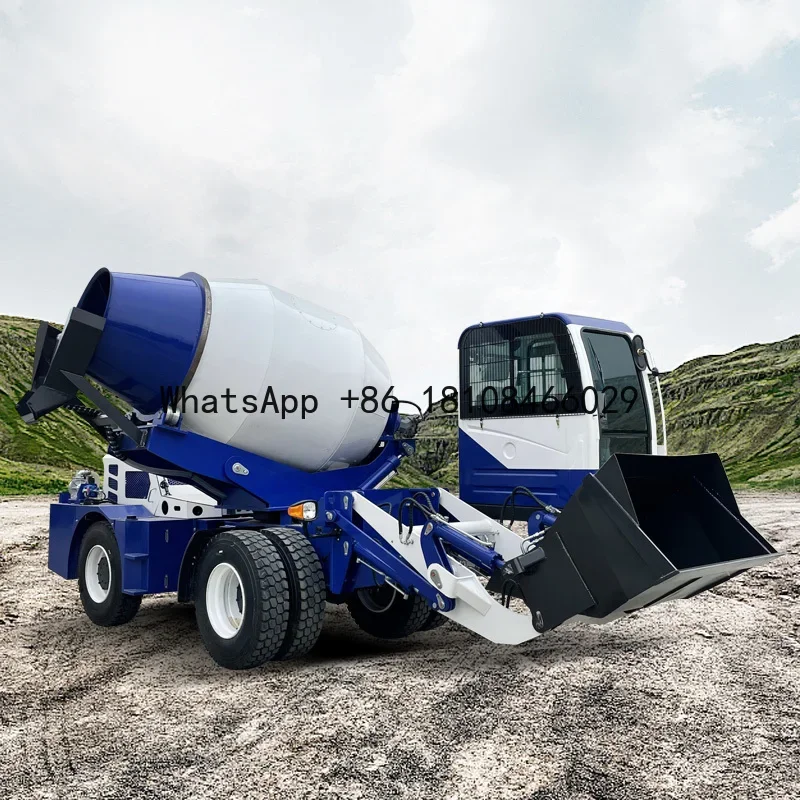 Free Shipping Euro 5 EPA 4m3 Automatic Self Loading Mobile Concrete Truck Mixer Machine