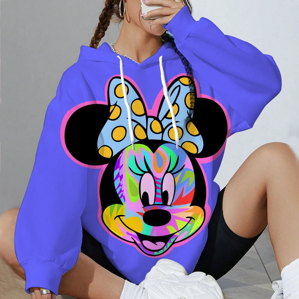 Anime Disney Myszka Miki 2026 Damska Bluza z Kapturem Damska Bluza Uliczna Bluza Harajuku Ubrania