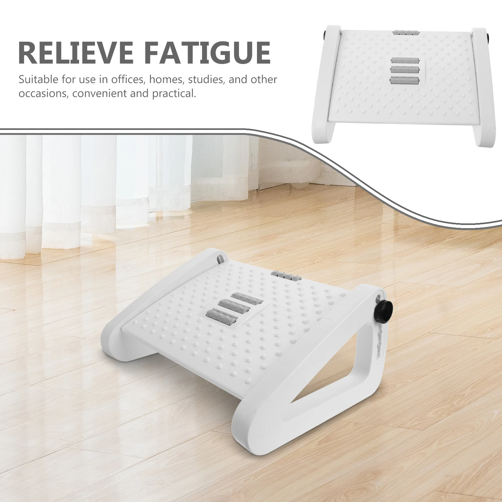 

Anti-Slip Plastic Footstool Strong Load-Bearing Non-Tip Design for Bathroom Office Living Room Use Small Step Stool Under Desk