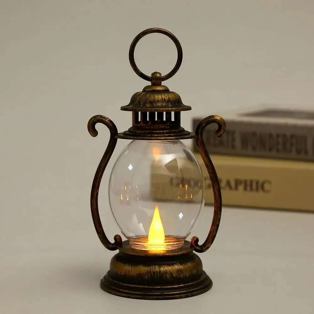 

Vintage Portable LED Lamp Battery Powered for Tent Camping Living Room Bedroom Bedside Tabletop Patio Home Decor Lighting