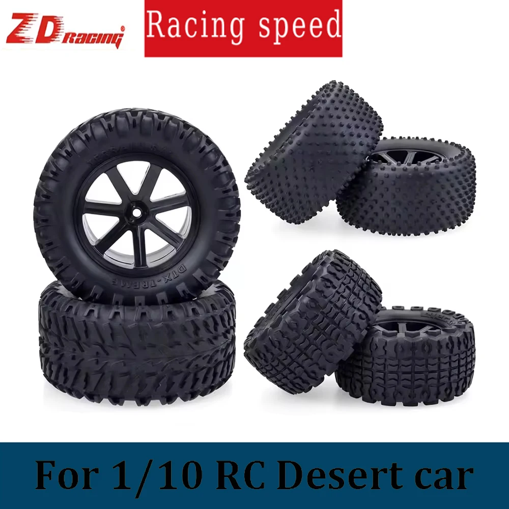 

4pcs Desert Truck Wheels Tires 110MM 112MM RC Rubber Tires Tyre Rim Wheels Tires 12mm Hub Hex For RC 1/10 Car Off Road