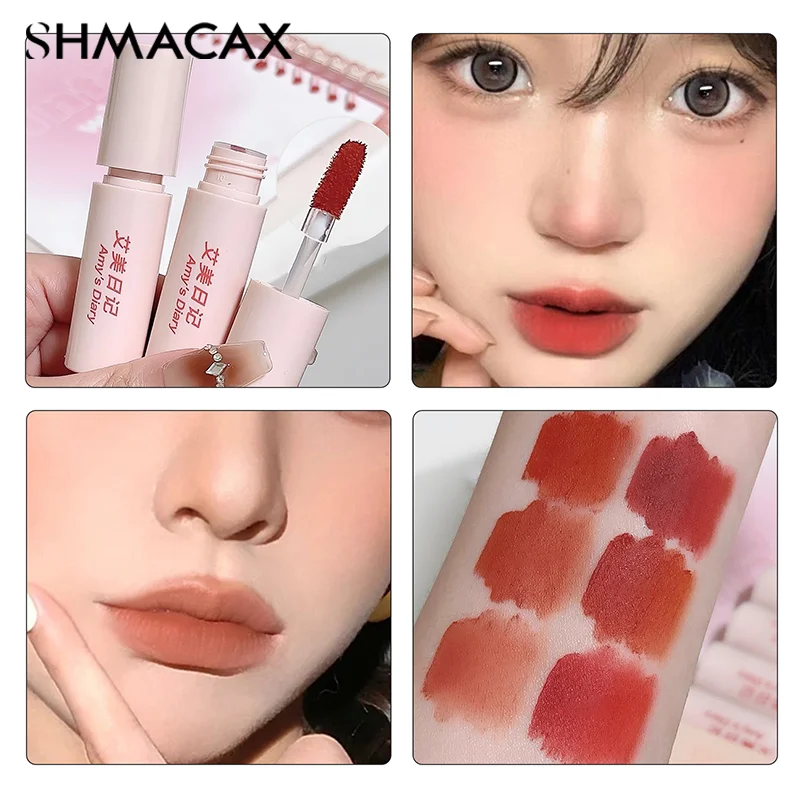 Waterdichte Matte Fluwelen Lipgloss Langdurige Niet-Markering Nude Roze Rode Sexy Vloeibare Lipsticks Koreaanse Make-Up Cosmetische Hulpmiddelen