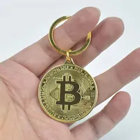 Gold/Silver Plated Bitcoin Collectible copy Coin Pirate Treasure Coins Props Toys For Halloween Party Cosplay Non-currency