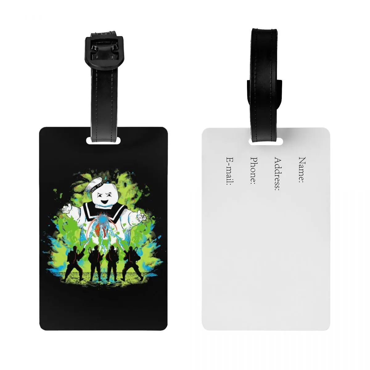 Custom Ghostbusters Busters Luggage Tag With Name Card Supernatural Ghosts Movie Privacy Cover ID Label for Travel Bag Suitcase