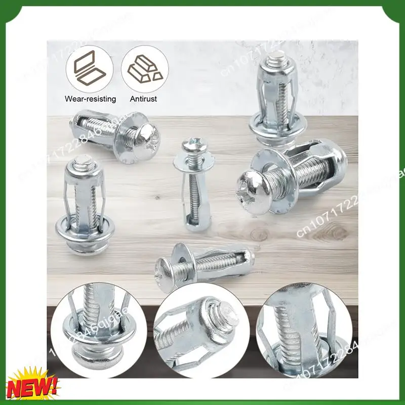 

A48I 80Pcs Expansion Screw Petal Nut, M4 M5 M6 M8 Jack Nuts, Petal Shape Metal Nut With Screws Assembly For Hollow Wall Iron